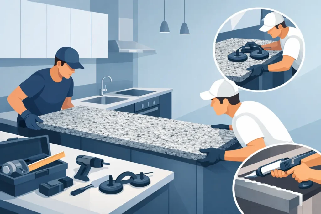 How Are Granite Countertops Installed?