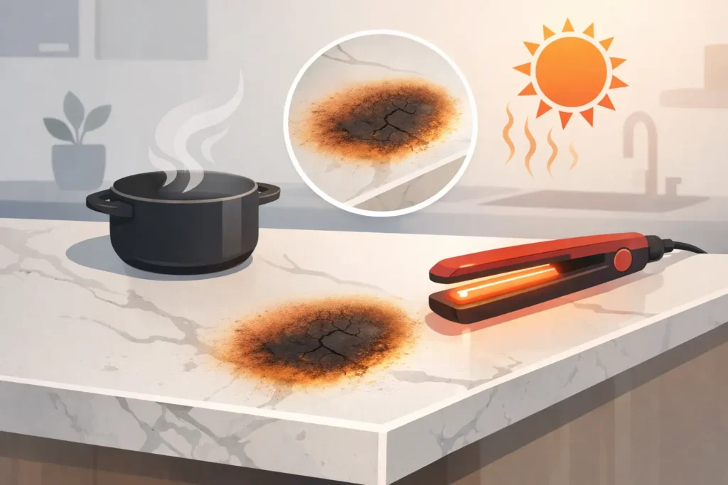 Quartz Countertop Heat Damage Explained