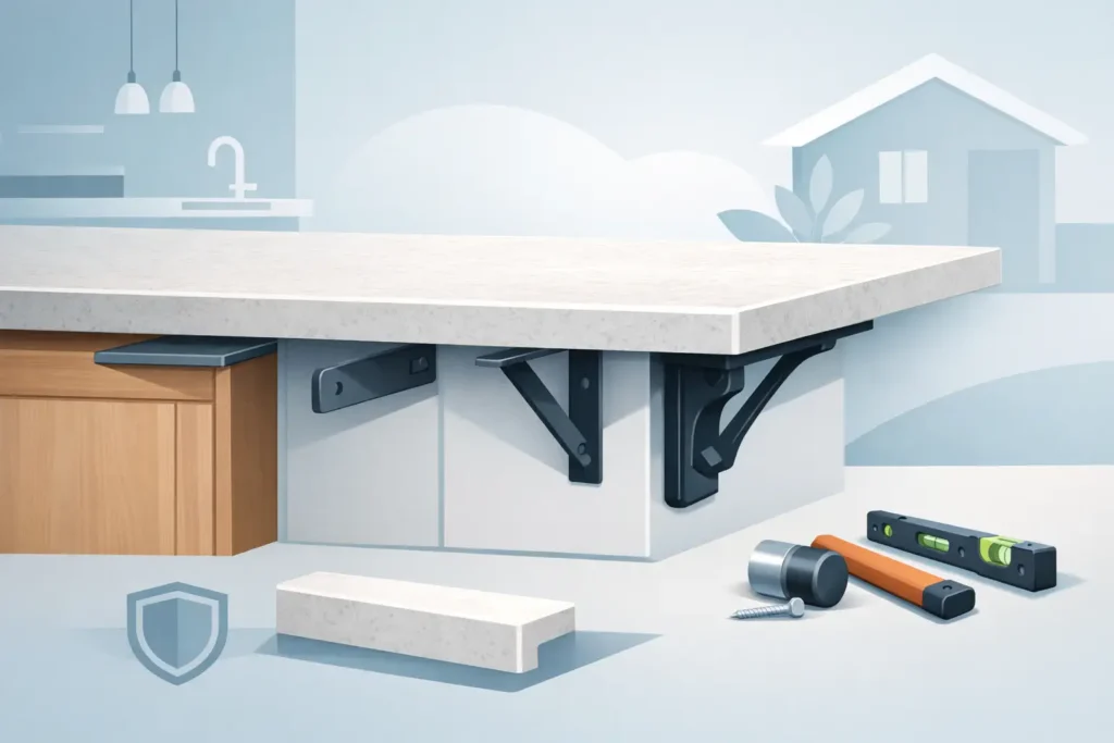 Countertop Overhang Support Requirements