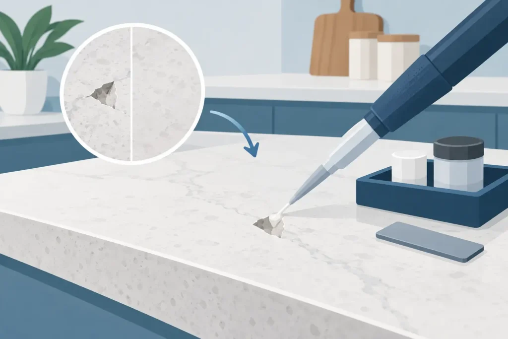 Quartz Chip Repair: What Can Actually Be Fixed